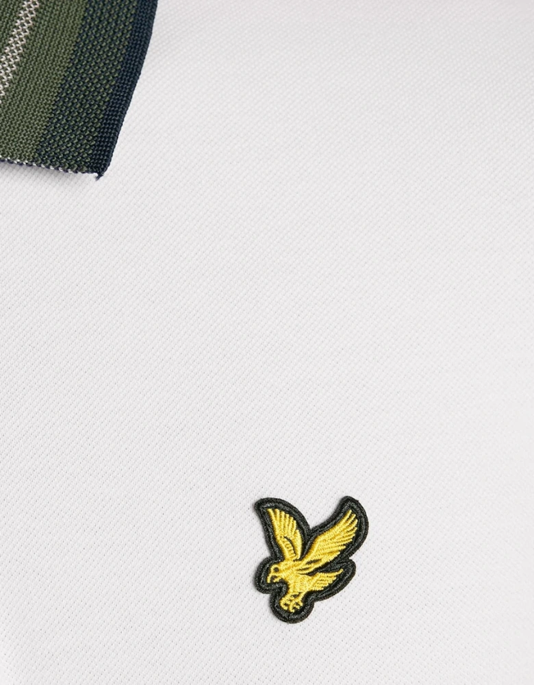 Lyle & Scott Tartan Collar Polo Shirt - White