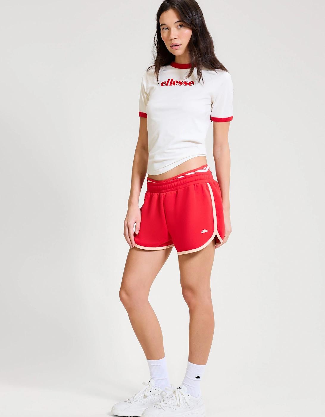 Ceriale Shorts - Red/Off White