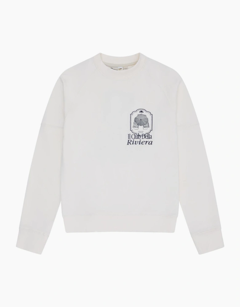 Rosmara Sweatshirt - Off White/Dark Blue