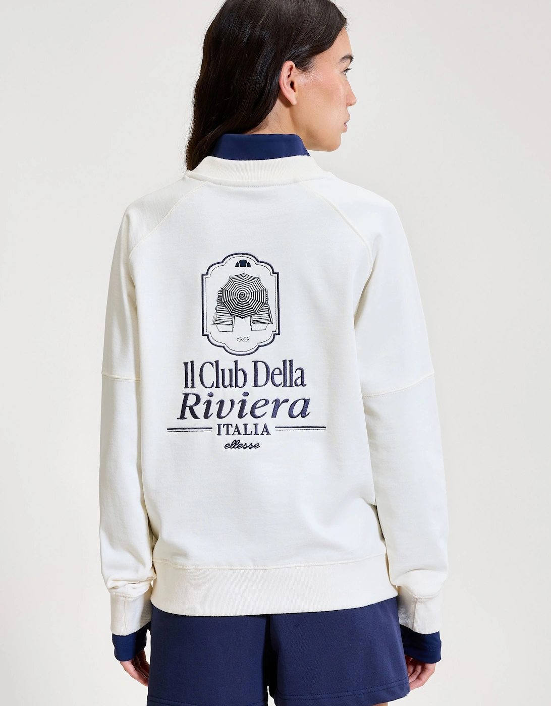 Rosmara Sweatshirt - Off White/Dark Blue