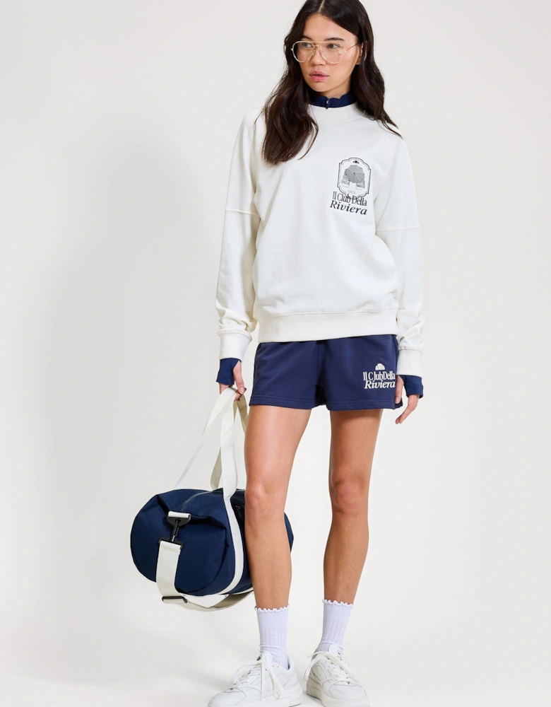 Rosmara Sweatshirt - Off White/Dark Blue