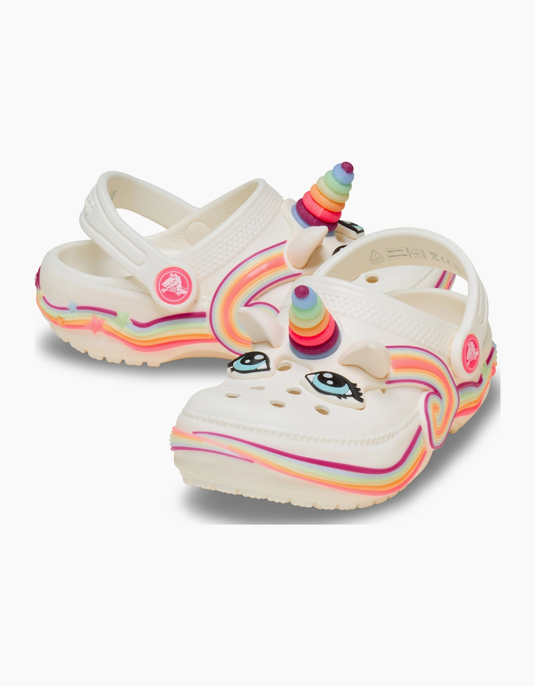 Crocs CLASSIC IAM UNICORN LIGHTS Unisex Kids Clogs Chalk