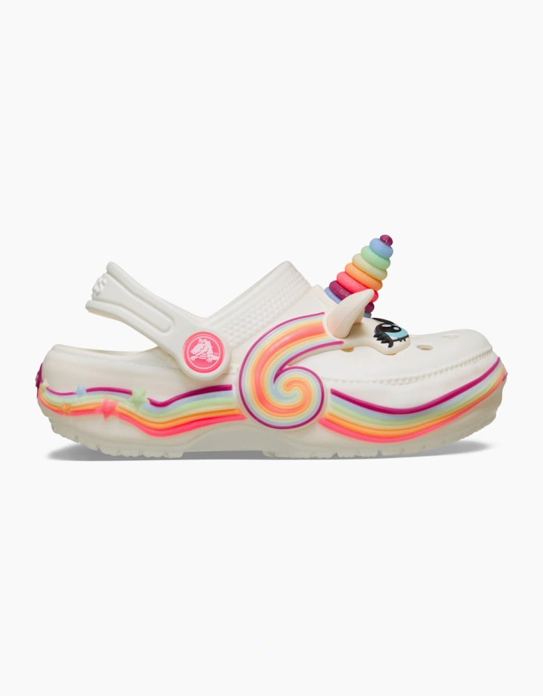 Crocs CLASSIC IAM UNICORN LIGHTS Unisex Kids Clogs Chalk