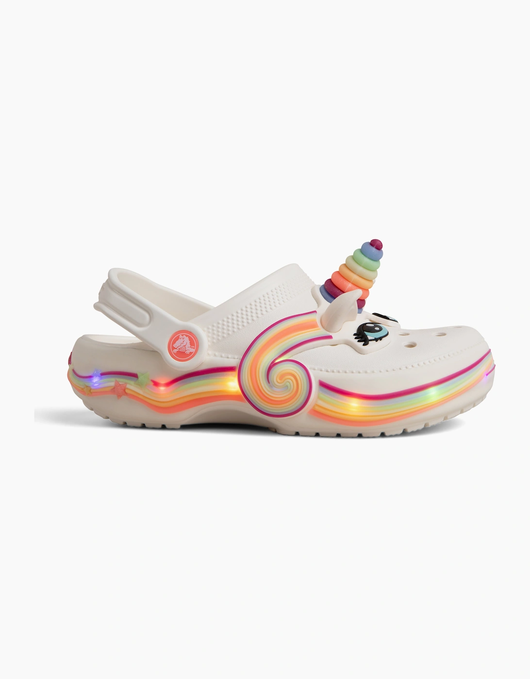 Crocs CLASSIC IAM UNICORN LIGHTS Unisex Kids Clogs Chalk