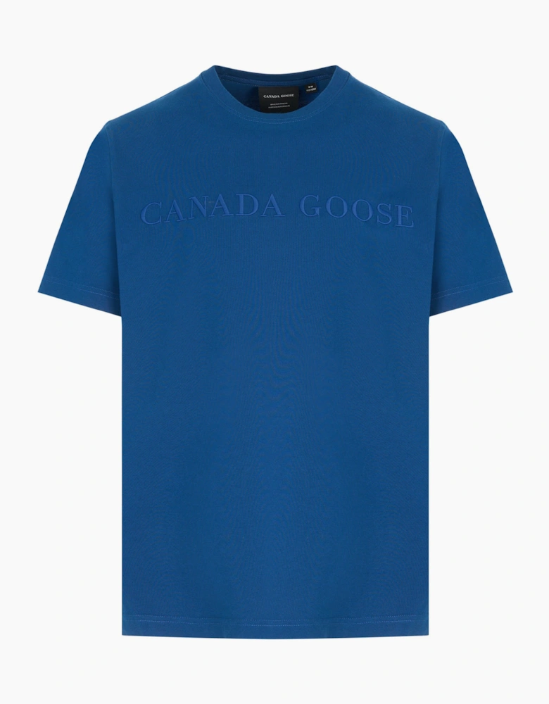 Vantage T-Shirt Embroidery Logo Blue
