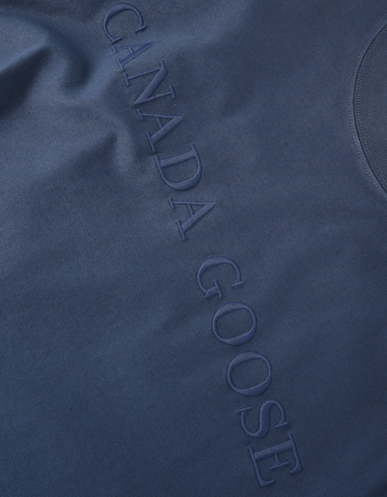 Vantage T-Shirt Embroidery Logo Blue
