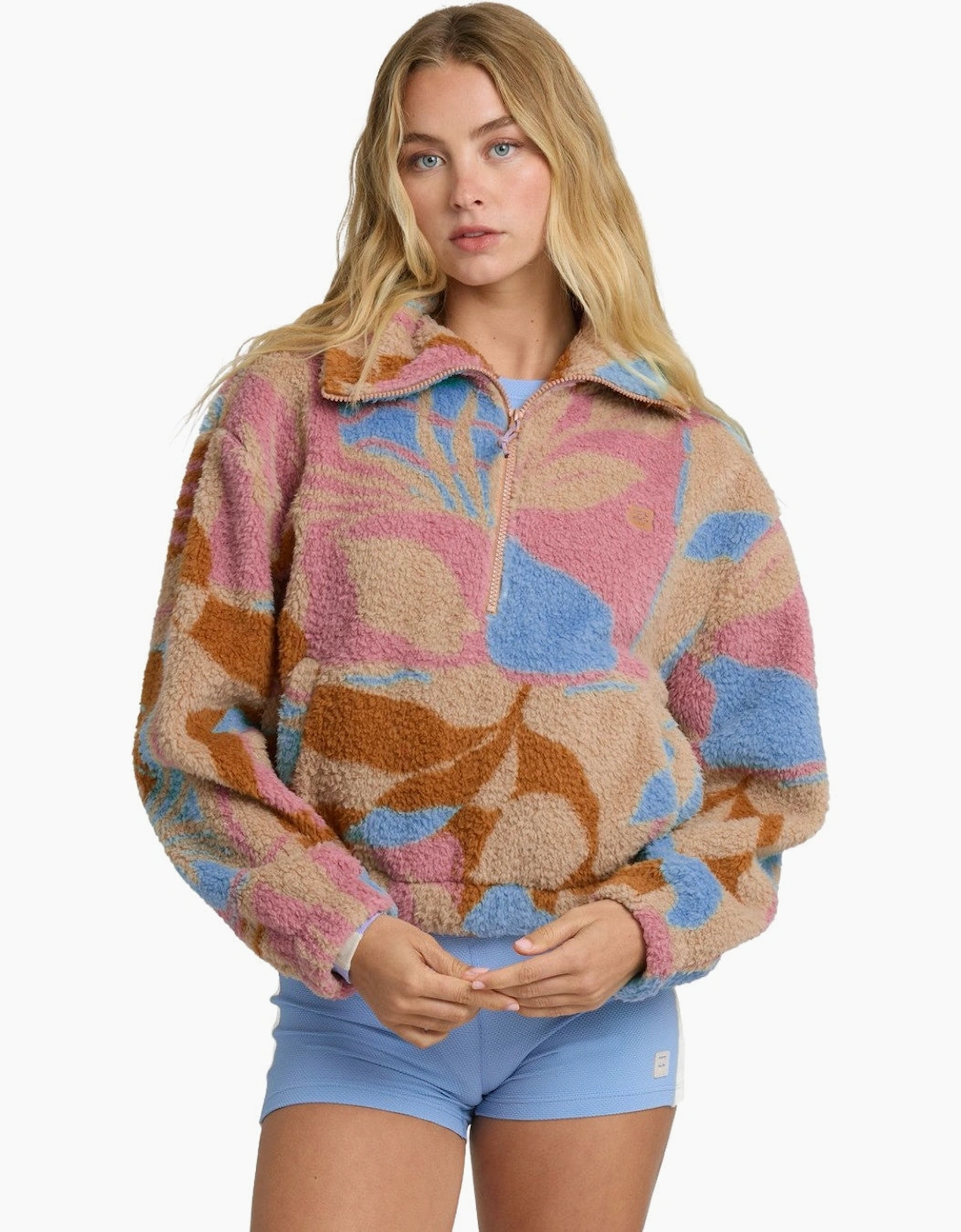 Billabong Womens Barra Polar Half Zip Fleece, 2 of 1