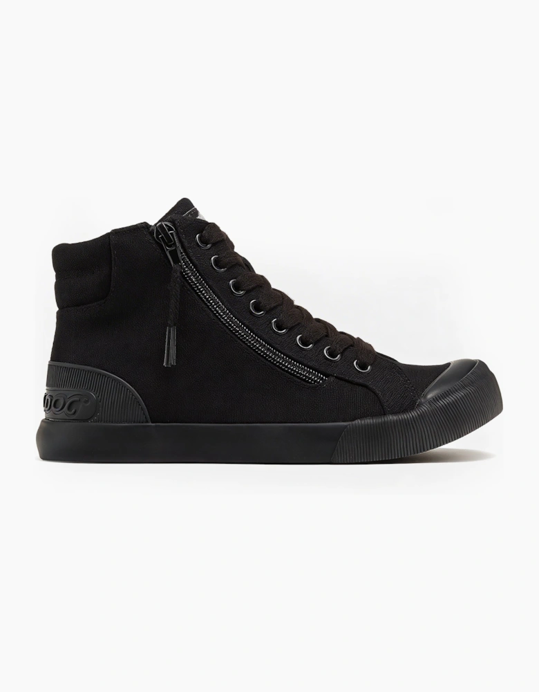 Rocket Dog JAZZINCVW Womens Hi-Top Trainers Black