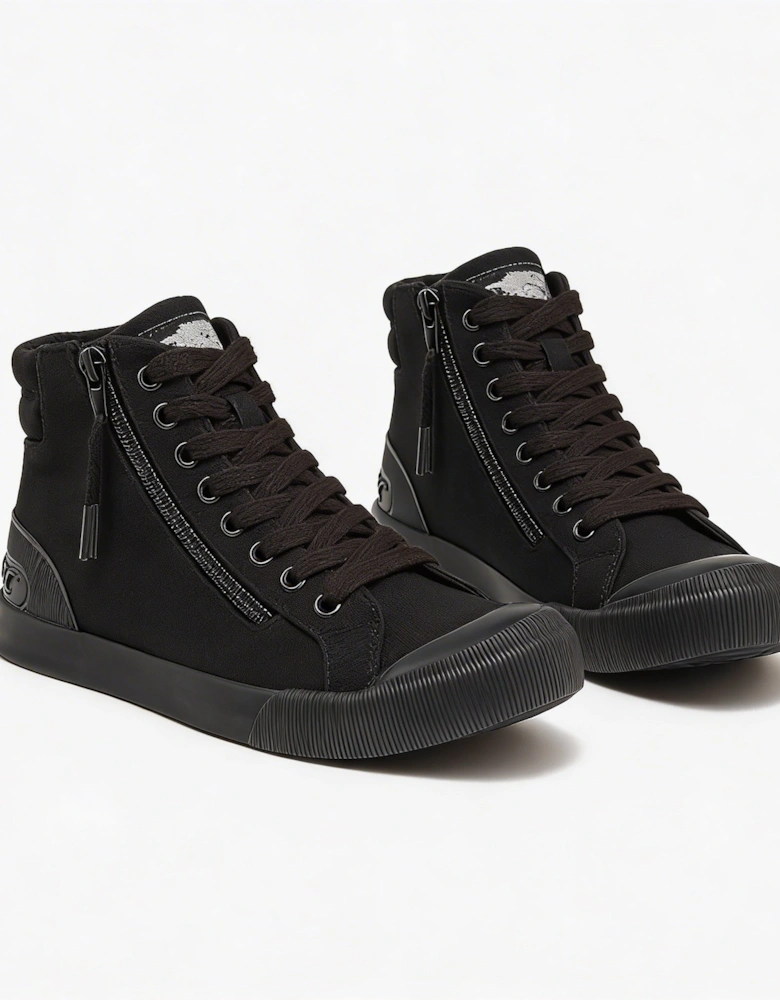 Rocket Dog JAZZINCVW Womens Hi-Top Trainers Black