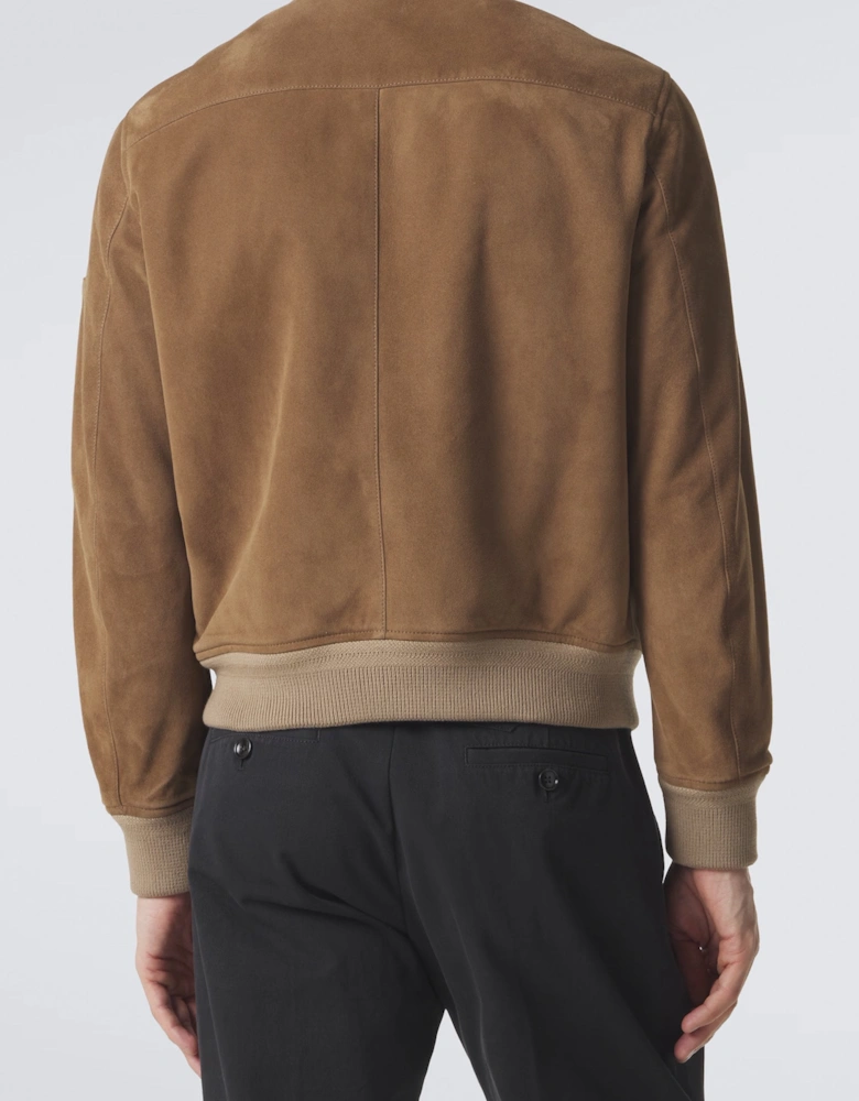 Light Suede Bomber Beige