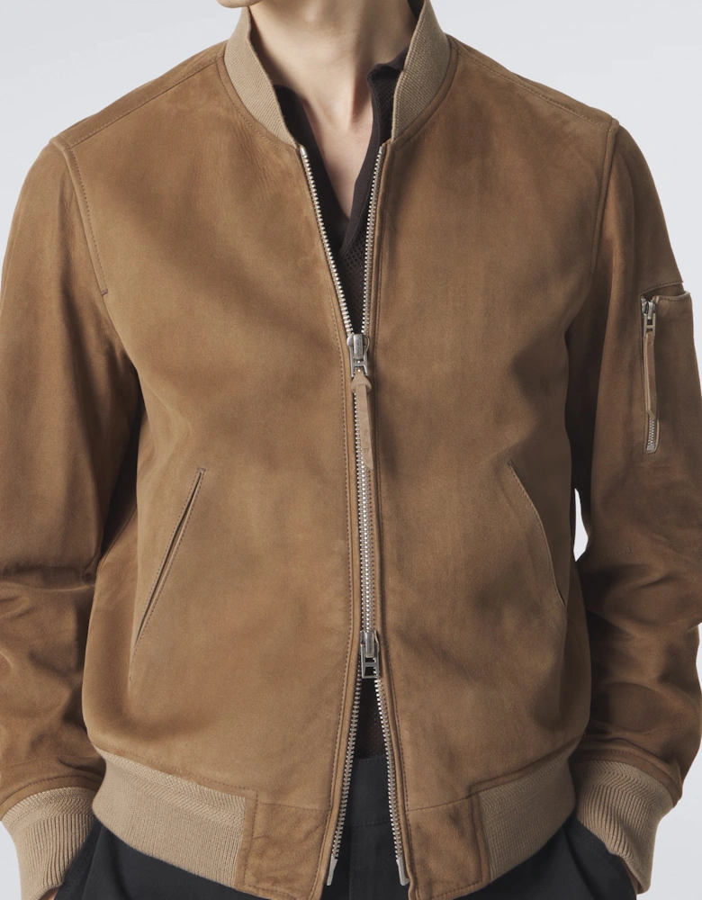Light Suede Bomber Beige