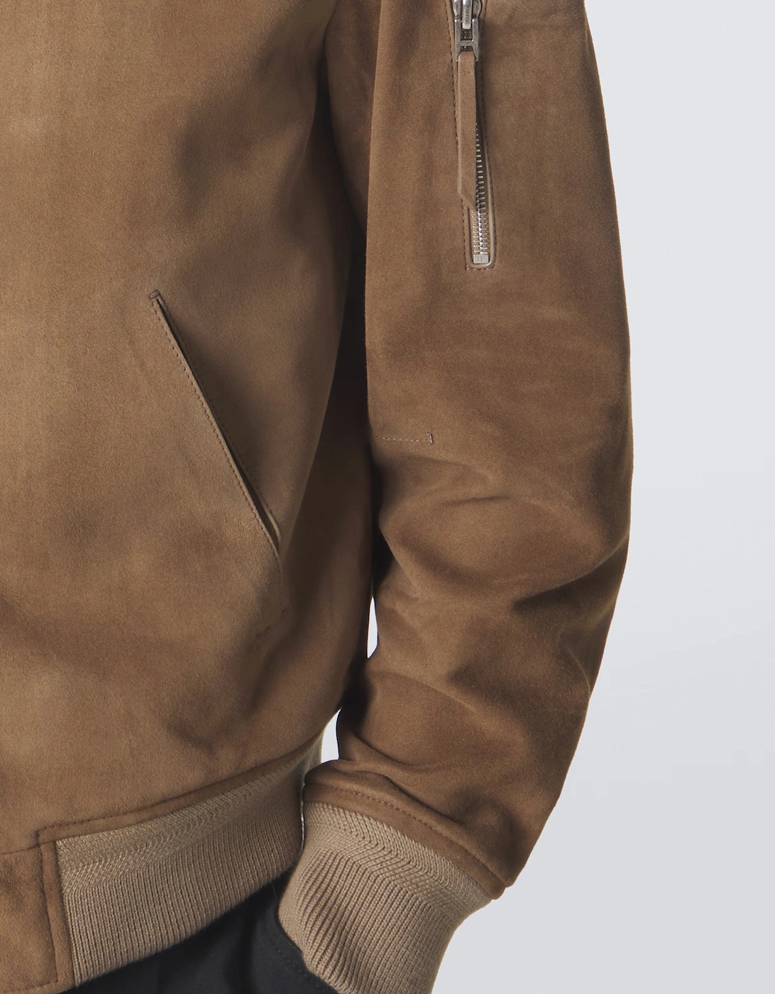 Light Suede Bomber Beige