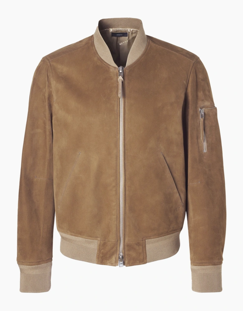 Light Suede Bomber Beige