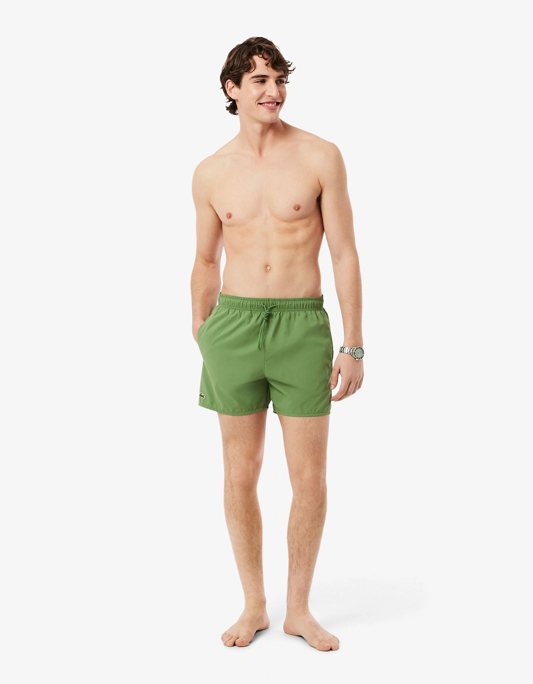 Lacoste Mens Light Quick-Dry Swim Shorts - Lamb's Lettuce/Green 37I