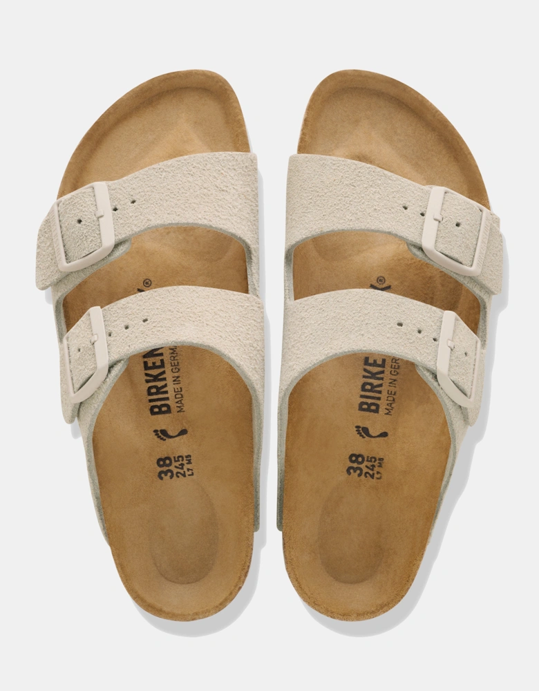 Birkenstock Arizona Suede Leather Womens Sandals - Oyster