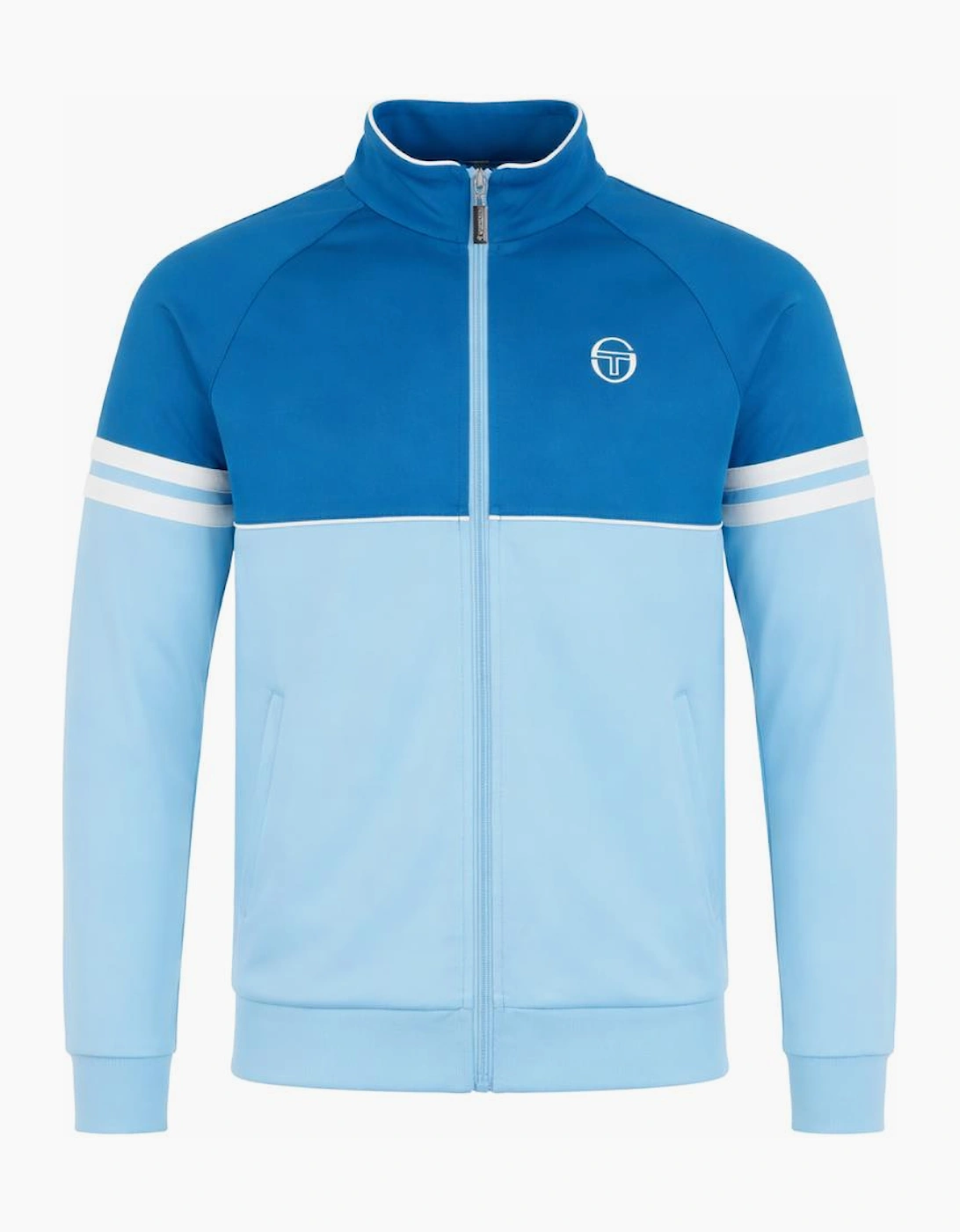 Sergio Tacchini Men's Blue Orion Track Top Jacket Mykonos /Baltic Sea/Gardenia - Size: 46/Regular