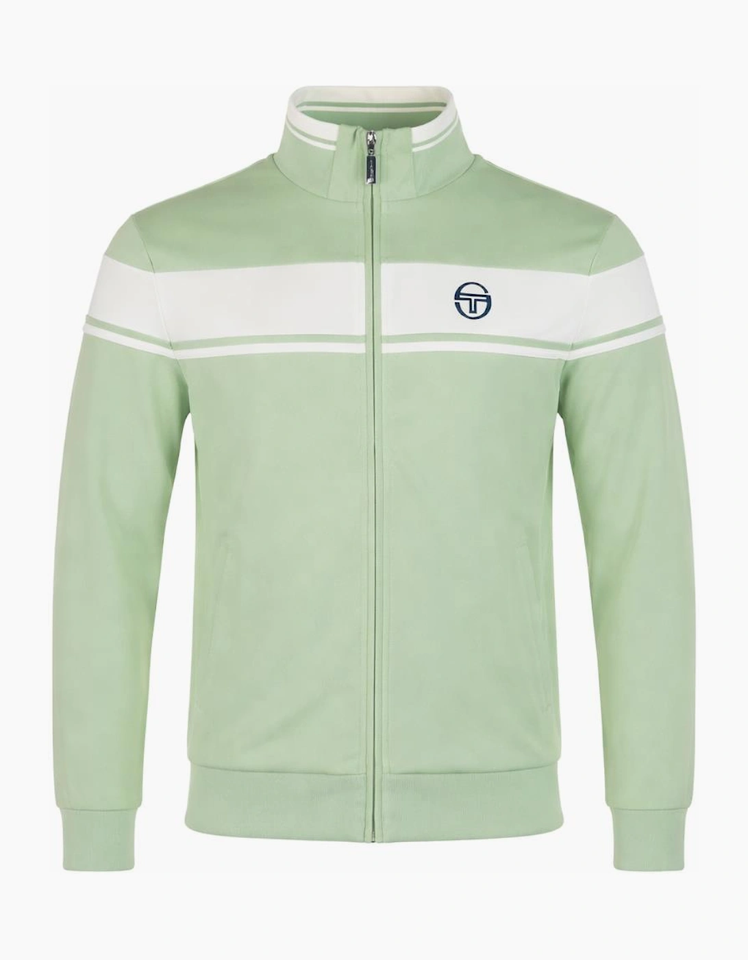 Sergio Tacchini Men's Green Damarindo Track Top Jacket Quiet /Gardenia  46/Regular 3XL