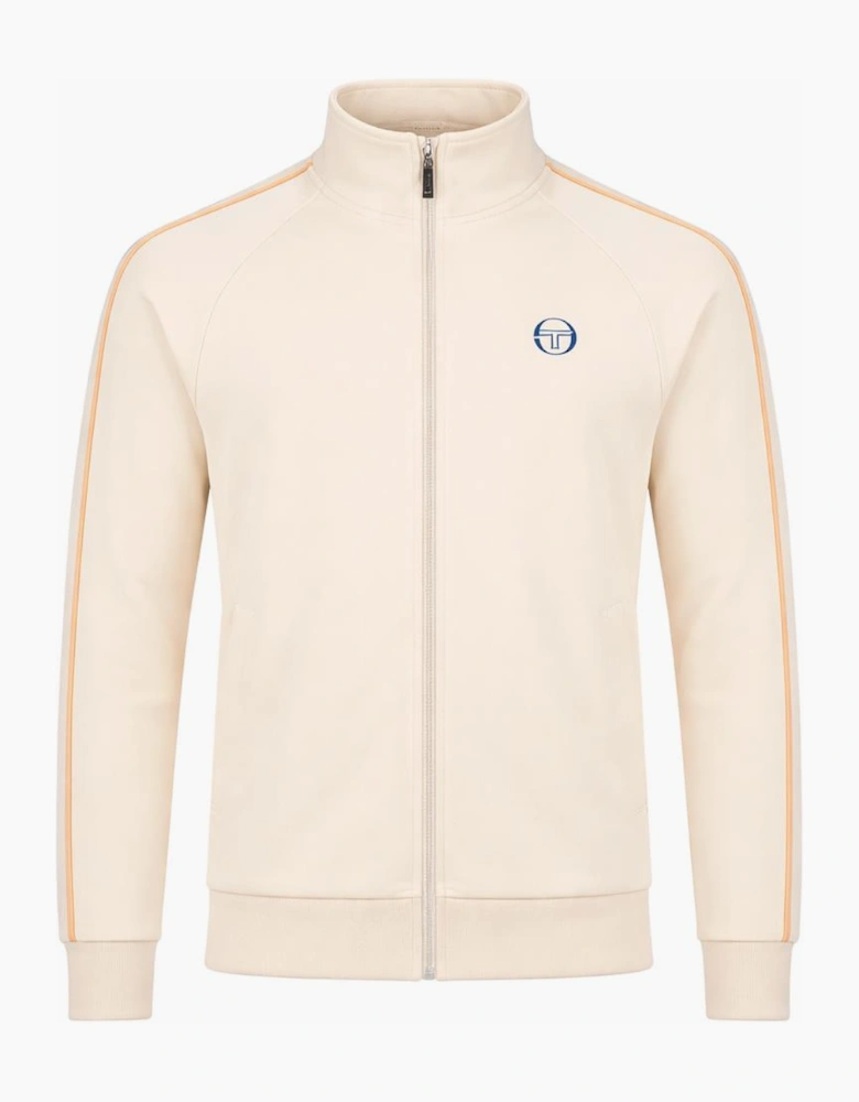 Sergio Tacchini Tasso Velour Track Top Jacket Sandshell/Orange Pepper