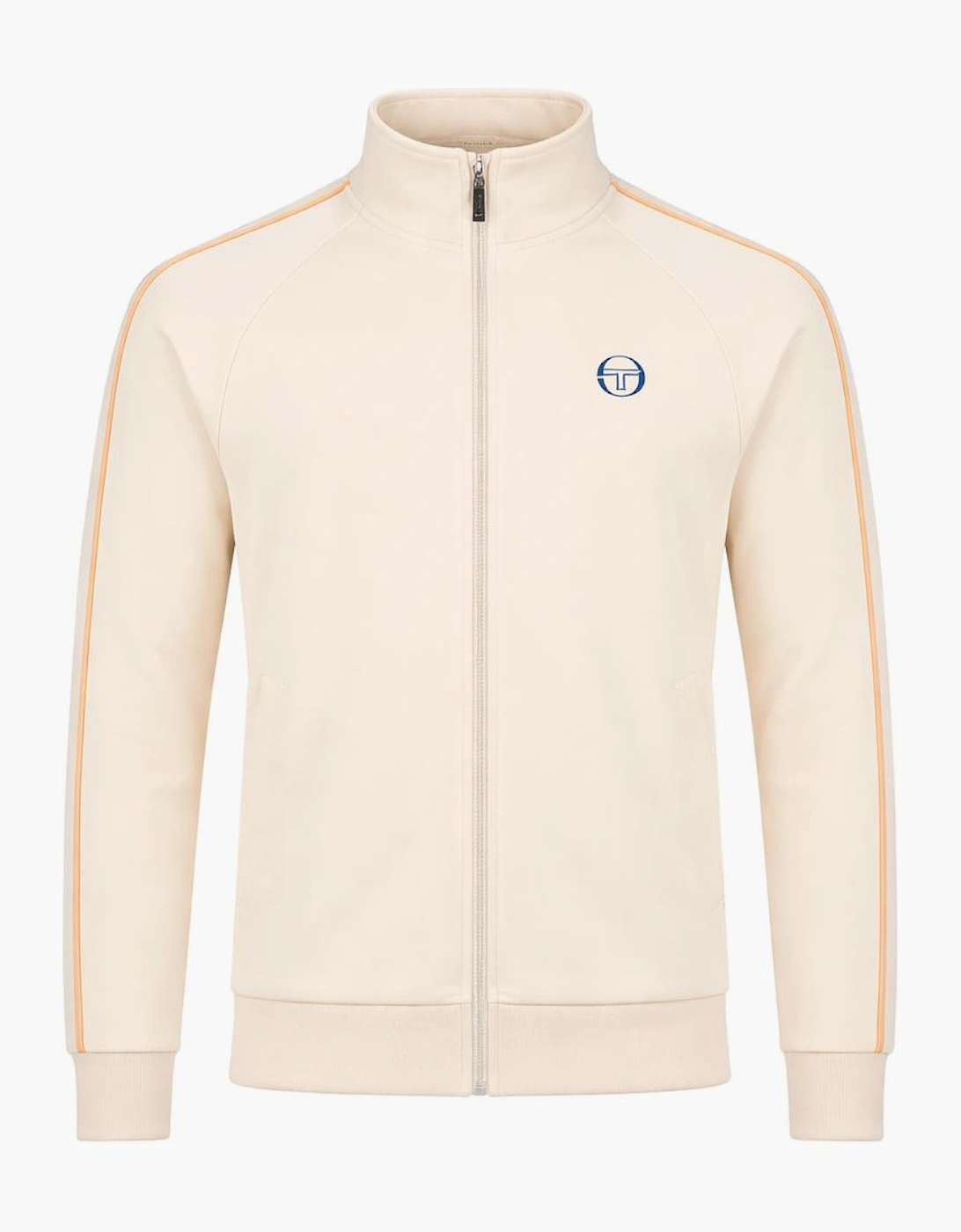 Sergio Tacchini Tasso Velour Track Top Jacket Sandshell/Orange Pepper