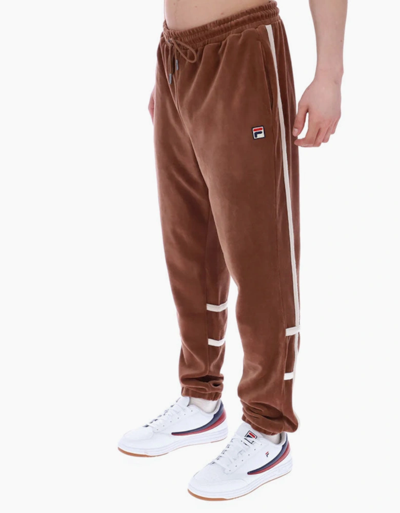 Fila Vintage Otello Velour Contrast Track Pant - Cappuccino Gardenia White