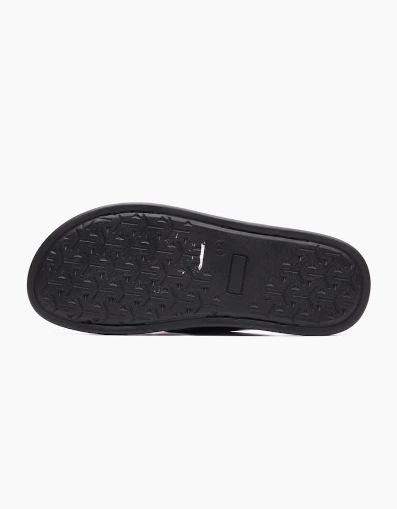 Base London DRIFT Mens Cross Strap Sandals Black
