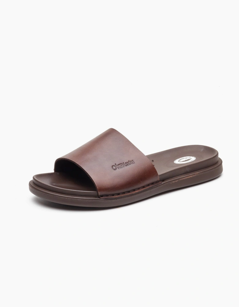 Base London ALBANY Mens Sliders Brown