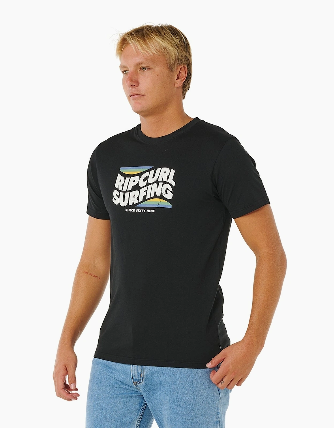 Rip Curl Mens Streamline Big logo Short Sleeve T-Shirt, 2 of 1