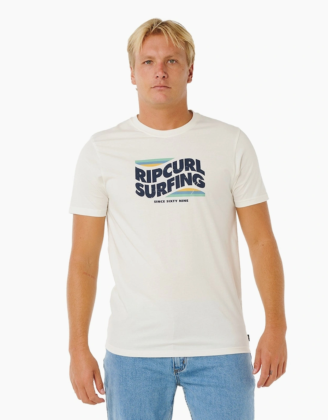 Rip Curl Mens Streamline Big logo Short Sleeve T-Shirt, 2 of 1