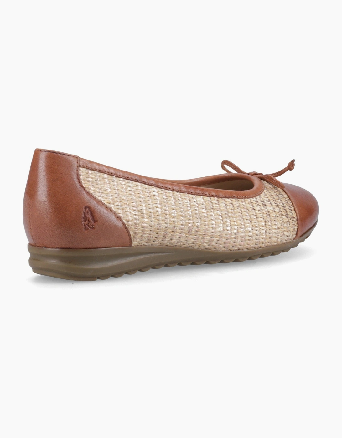 Hush Puppies LAURIE TOE CAP BALLERINA Womens Ballerina Shoes Tan