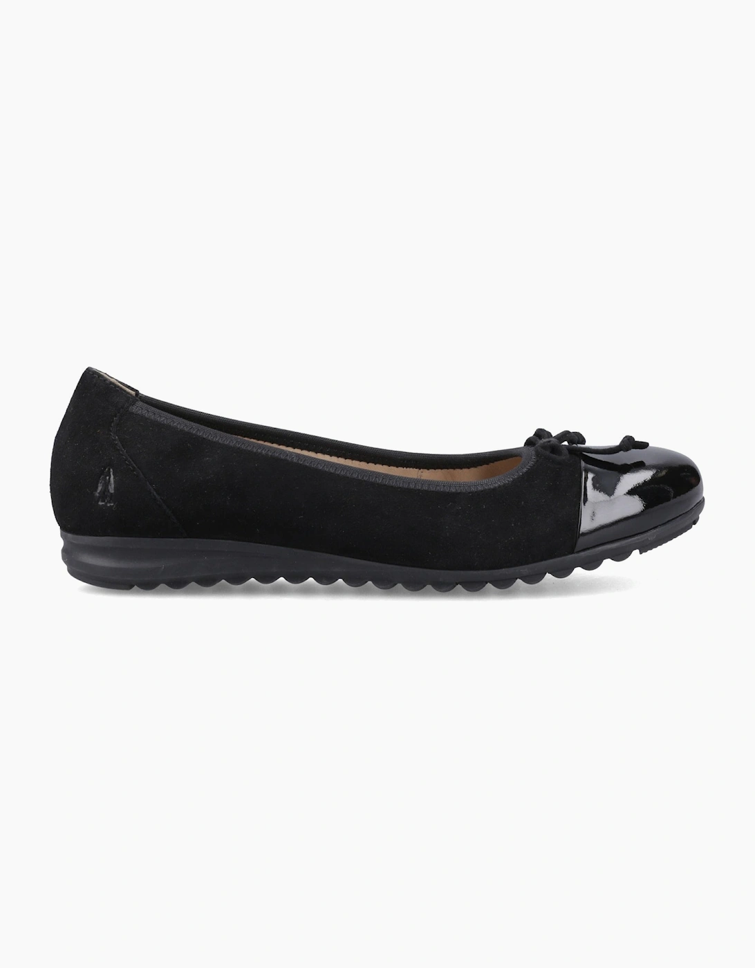 Hush Puppies LAURIE TOE CAP BALLERINA Womens Ballerina Shoes Black