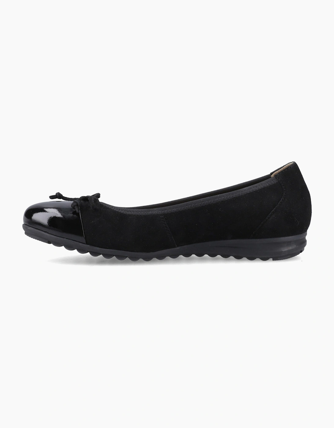 Hush Puppies LAURIE TOE CAP BALLERINA Womens Ballerina Shoes Black