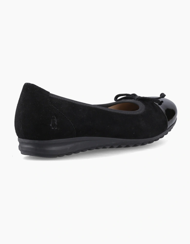 Hush Puppies LAURIE TOE CAP BALLERINA Womens Ballerina Shoes Black
