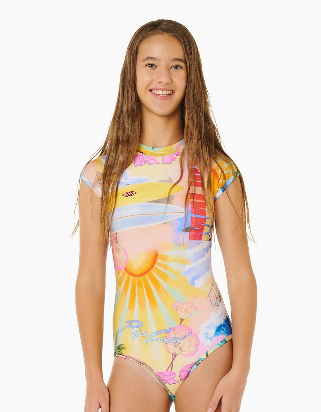 Rip Curl Kids Malibu Short Sleeve Surfsuit Swimsuit, 2 of 1
