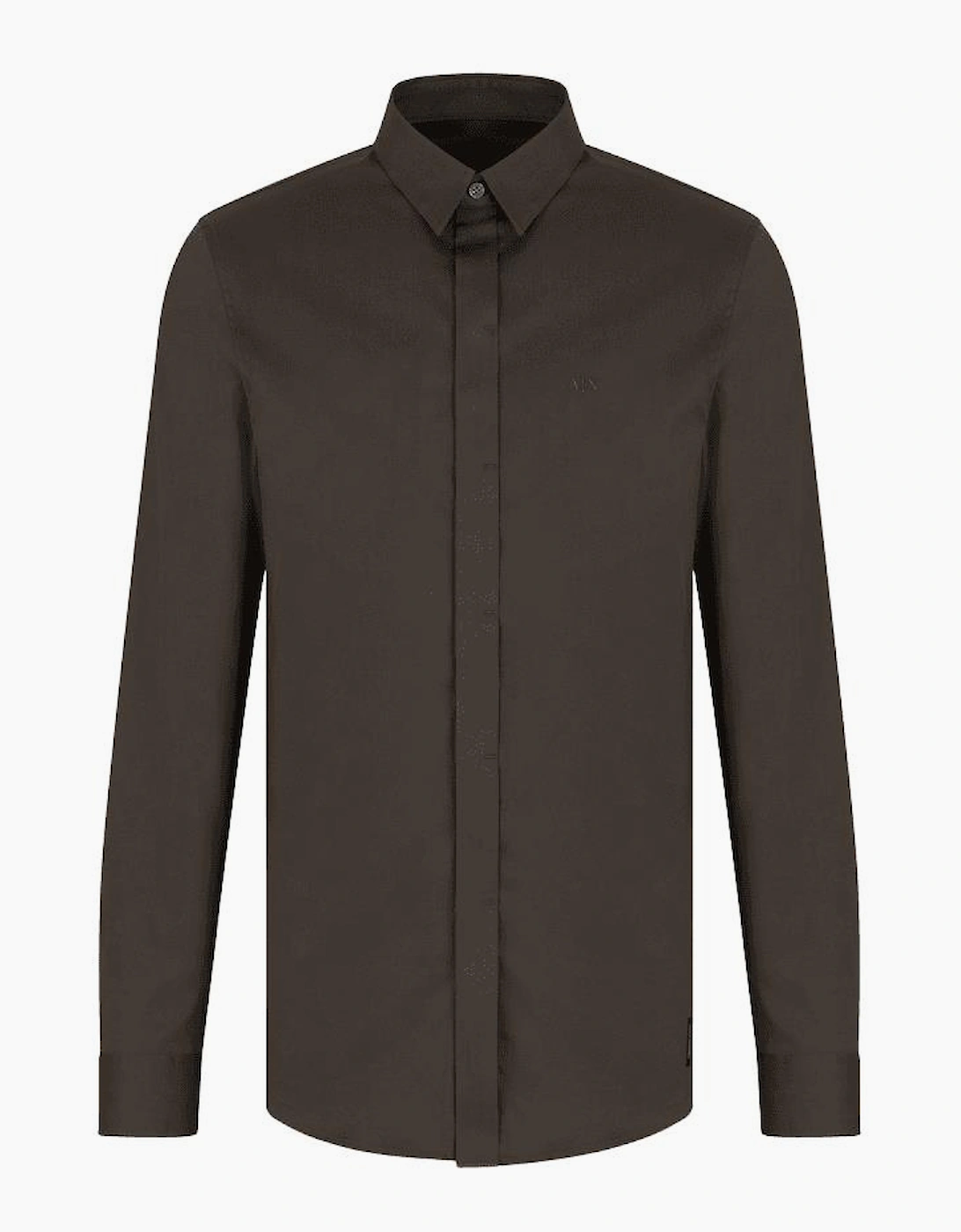 Rubber Logo Button Up Khaki Shirt, 4 of 3
