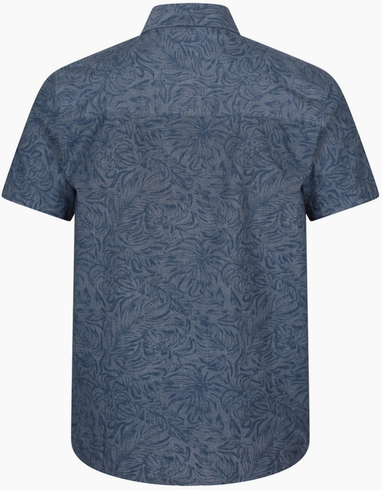 Mountain Warehouse Mens Tropical Patterned Short-Sleeved Shirt