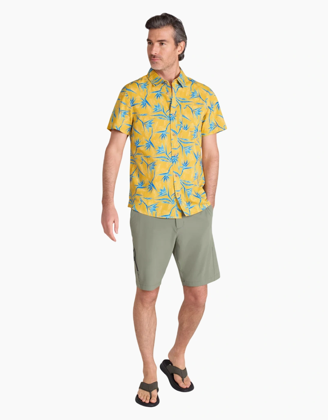 Mountain Warehouse Mens Tropical Tree Branch Short-Sleeved Shirt