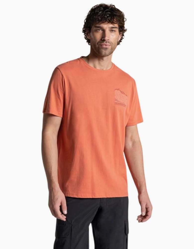 Craghoppers Mens Lucent II Mountain Back Print Short-Sleeved T-Shirt