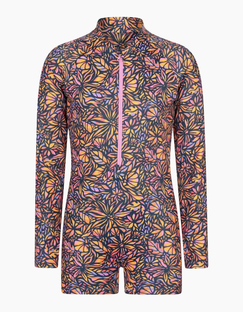 Mountain Warehouse Childrens/Kids Mira Flowers Long-Sleeved Rash Guard