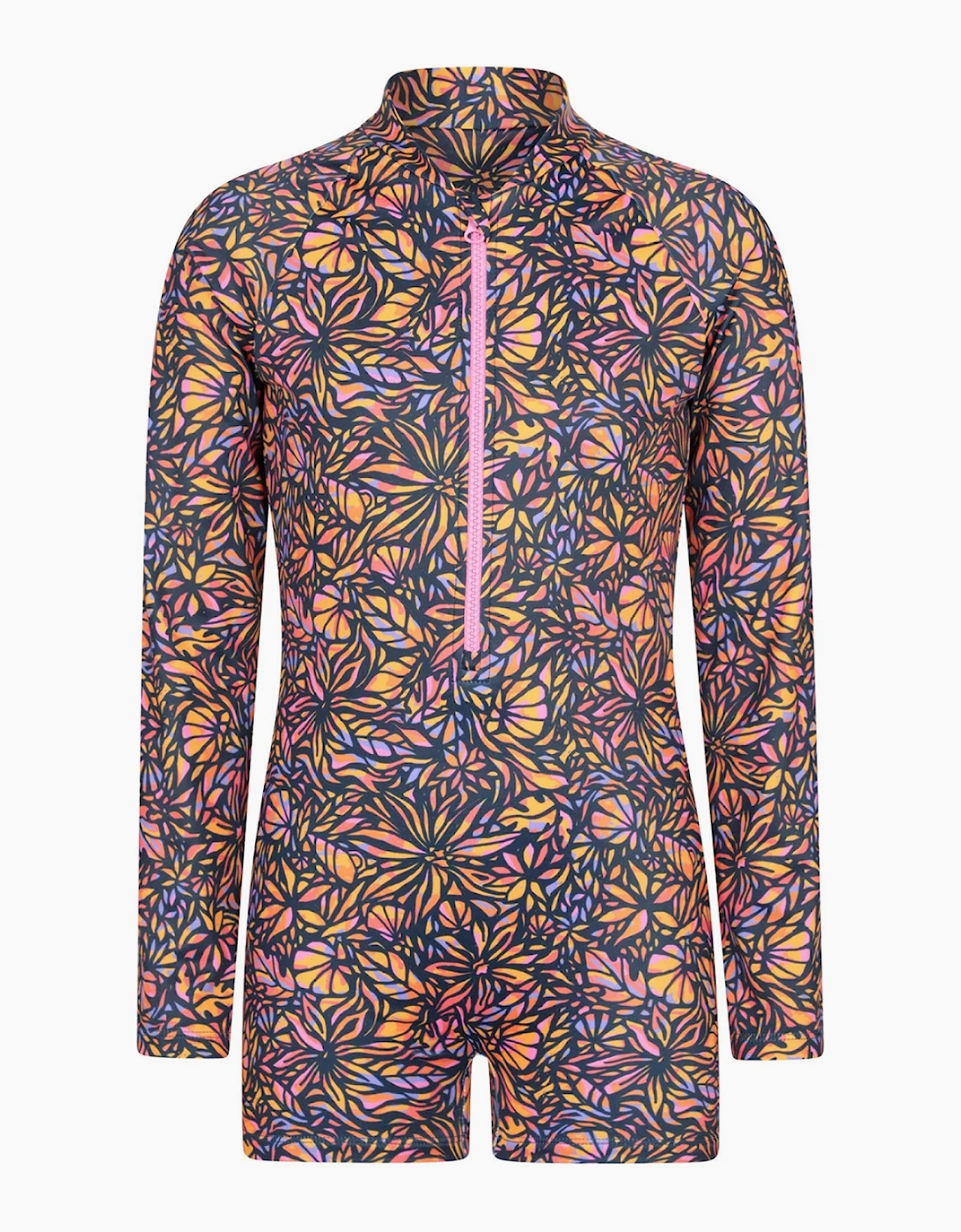 Mountain Warehouse Childrens/Kids Mira Flowers Long-Sleeved Rash Guard, 4 of 3