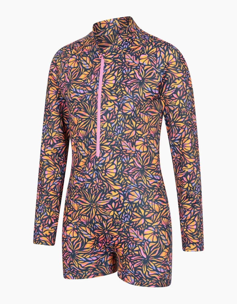 Mountain Warehouse Childrens/Kids Mira Flowers Long-Sleeved Rash Guard