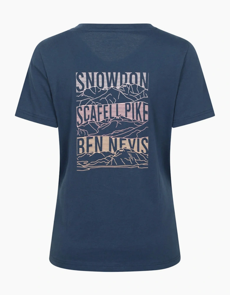 Mountain Warehouse Womens/Ladies Three Peaks Graphic Back Print T-Shirt
