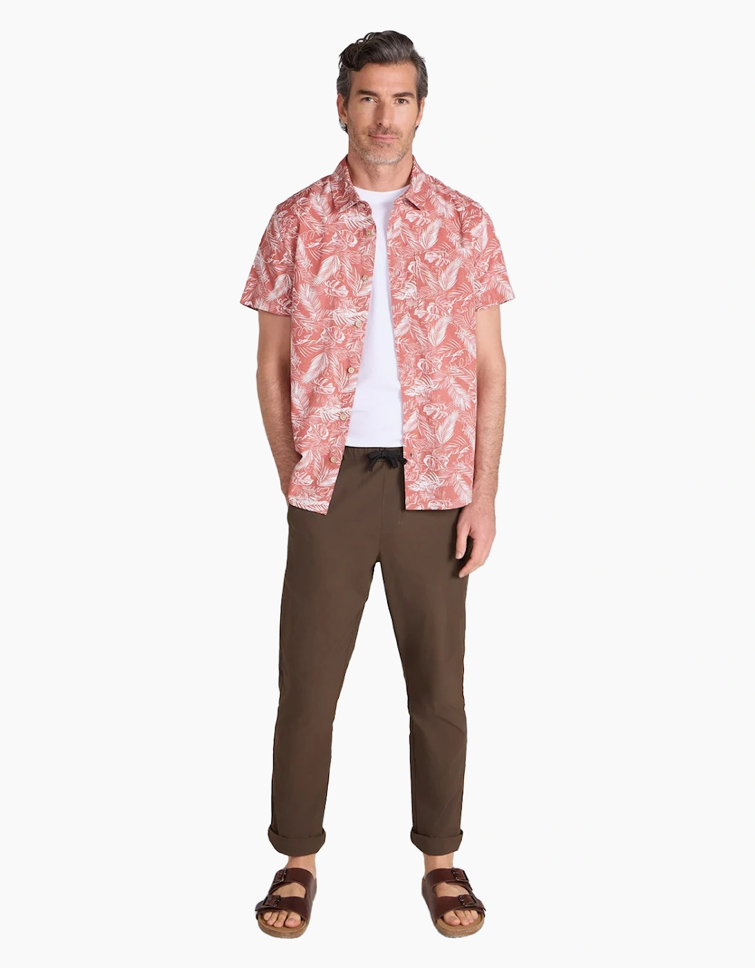 Mountain Warehouse Mens Tropical Leaves Short-Sleeved Shirt