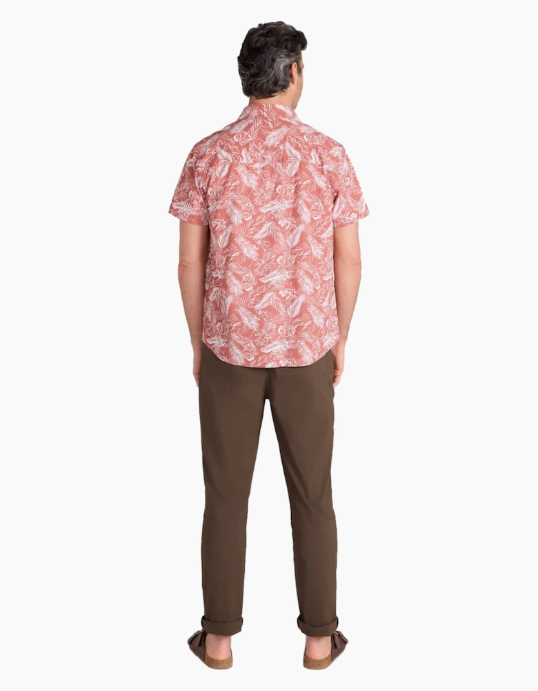 Mountain Warehouse Mens Tropical Leaves Short-Sleeved Shirt
