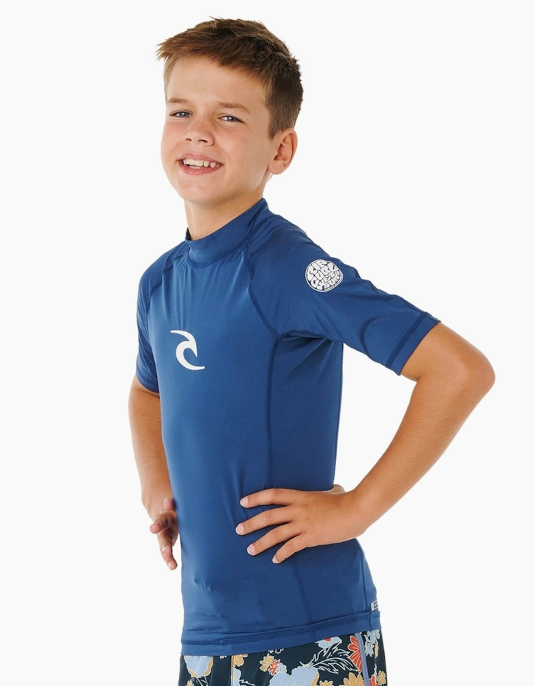 Rip Curl Kids Waves UPF Short Sleeve Rash Vest