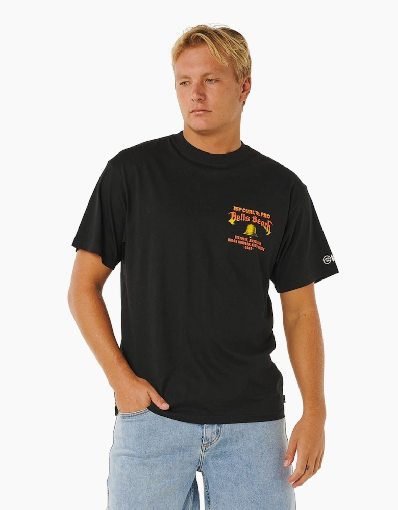 Rip Curl Mens Bells Pro 26 Logo Graphic Short Sleeve T-Shirt