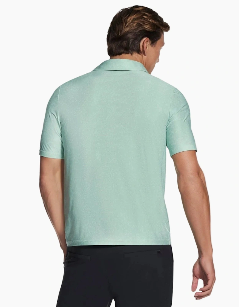 Skechers GO DRI All Day Printed Polyester Men's Green Polo Shirt