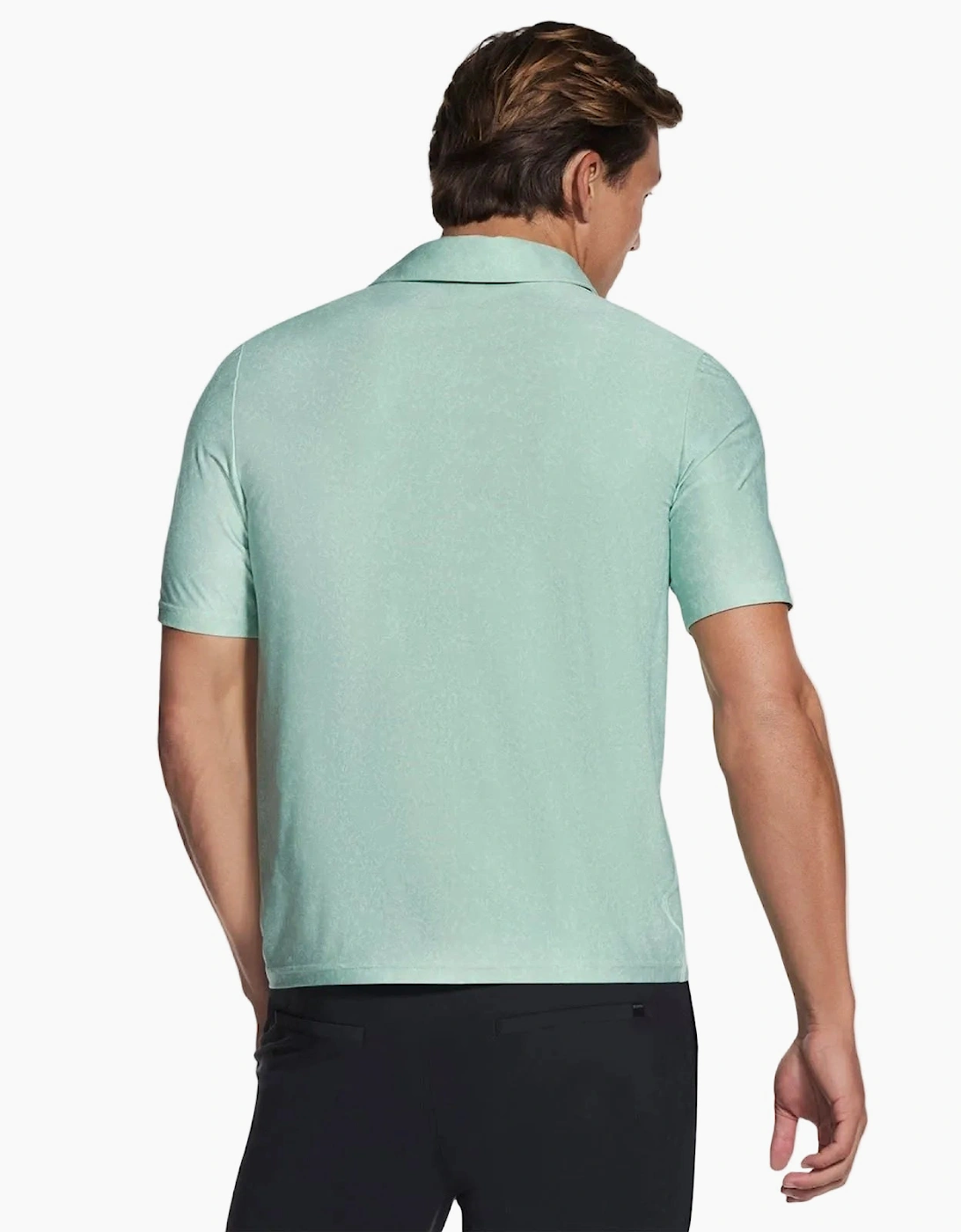 Skechers GO DRI All Day Printed Polyester Men's Green Polo Shirt