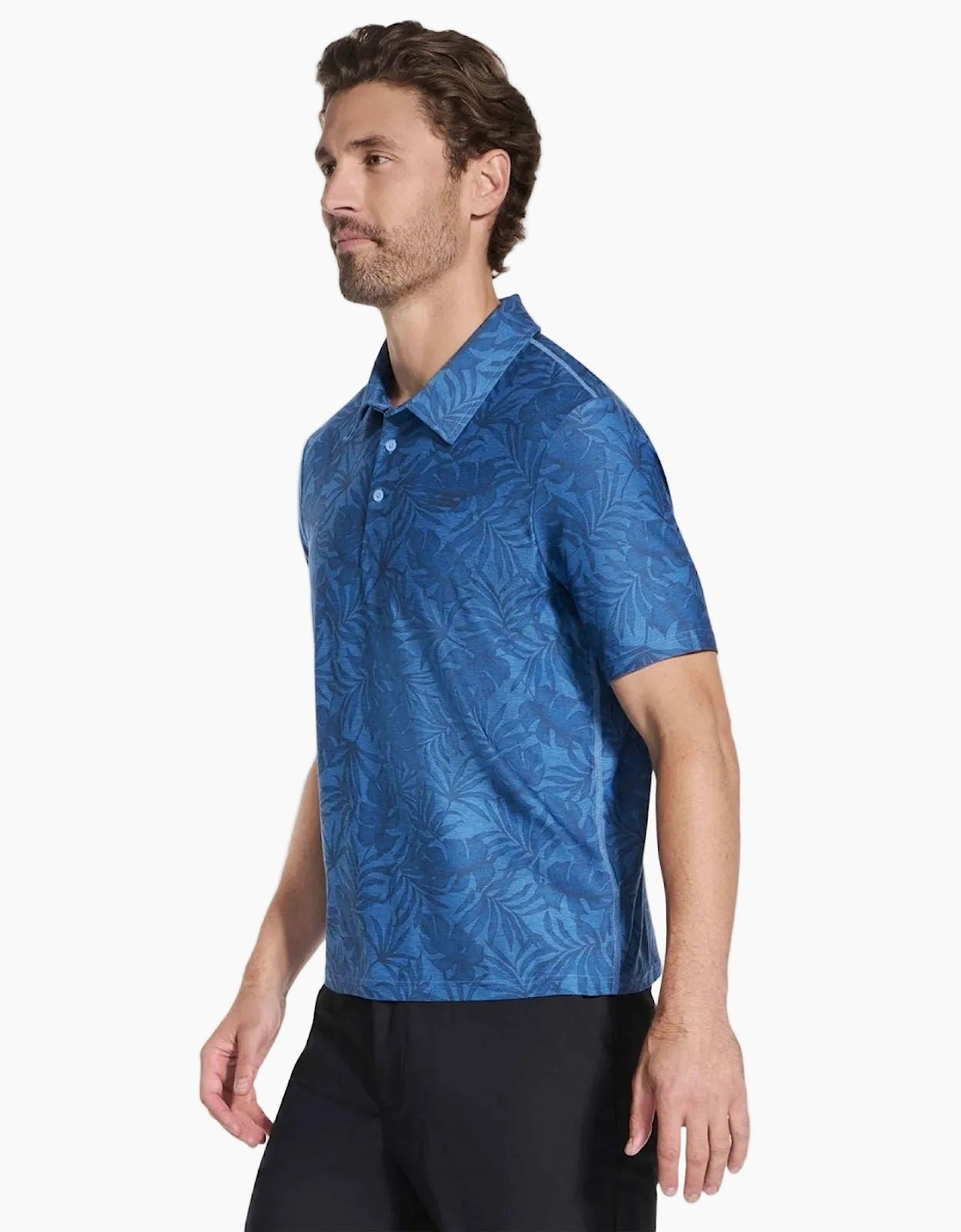 Skechers GO DRI All Day Printed Polyester Men's White Polo Shirt
