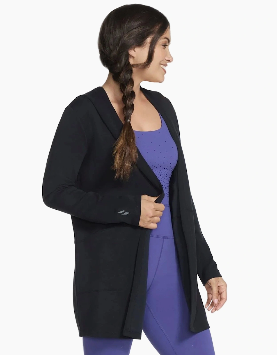 Skechers SKECHLUXE Elevate Restful Hoodigan Women's Black Cardigans