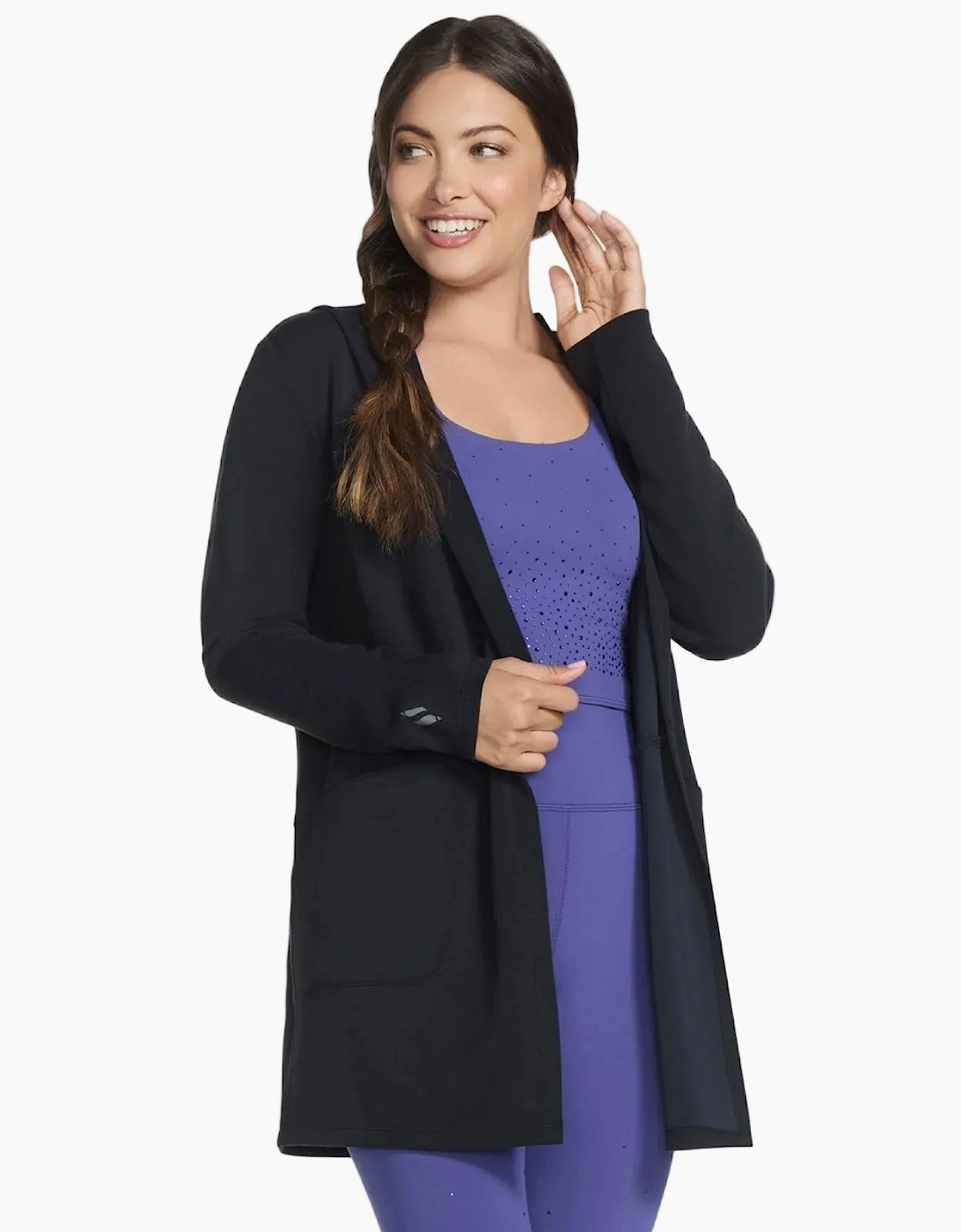 Skechers SKECHLUXE Elevate Restful Hoodigan Women's Black Cardigans